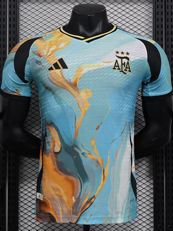 24-25 Argentina Green Blue Special Edition Player Version Soccer Jersey