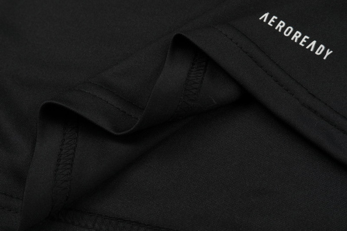 2024 AD Black Kids Half Pull Tracksuit (童装)(半拉链)