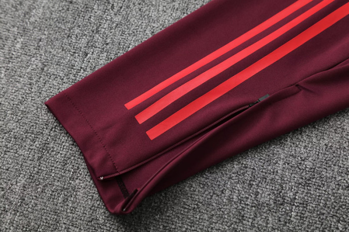 25-26 Bayern Brown Red Polo Tracksuit