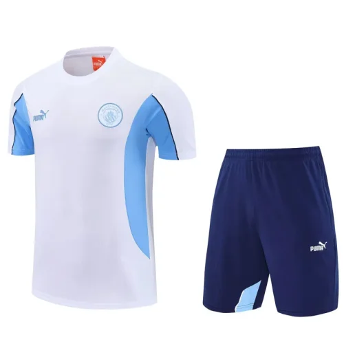 Man City White Training Short Suit