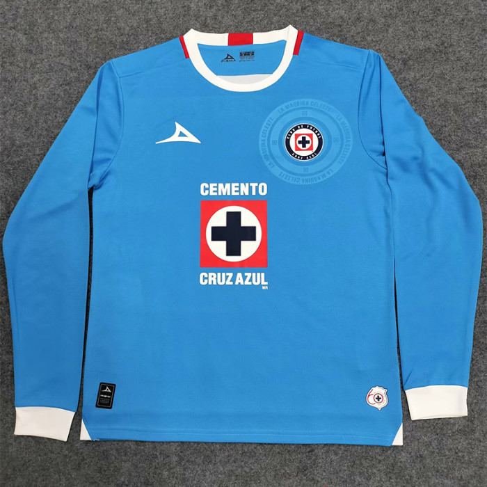 24-25 Cruz Azul Home Long Sleeve Soccer Jersey (长袖)