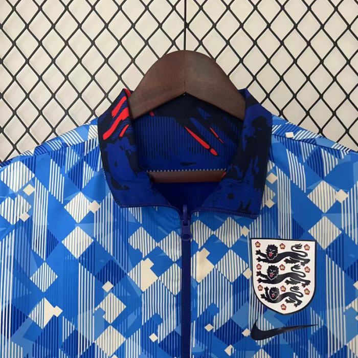 24-25 England Royal blue & Blue Double Sided Windbreaker (双面风衣)