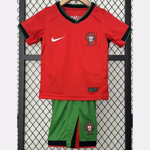 24-25 Portugal Home Kids Soccer Jersey