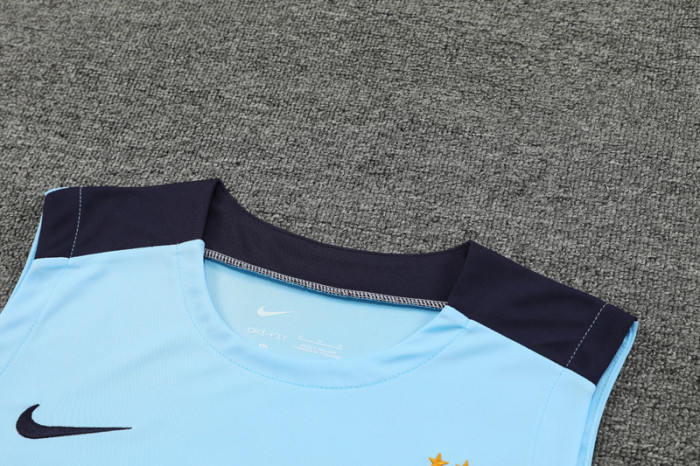 24-25 France Light Blue Tank top and shorts suit