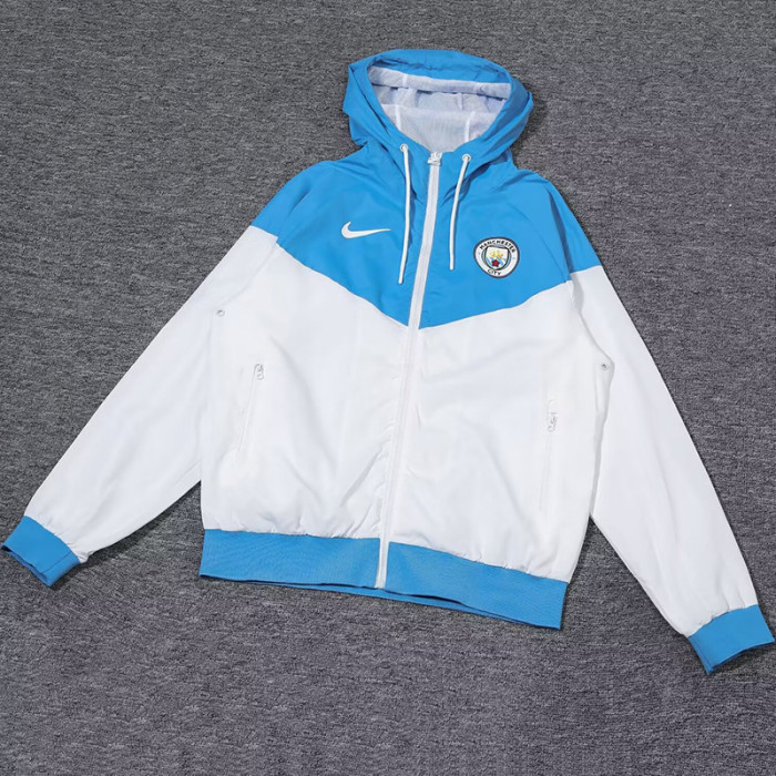 24-25 Man City Blue White Windbreaker (High Quality)球员