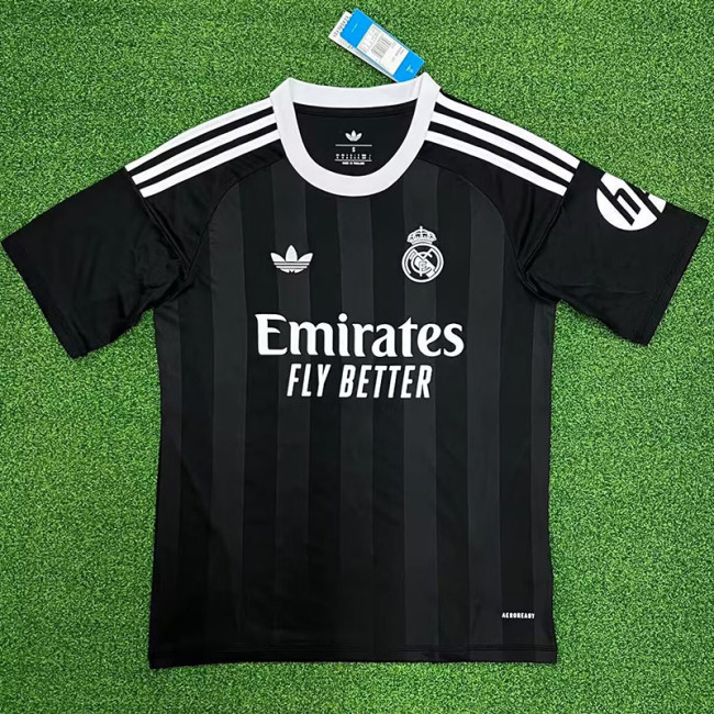 25-26 RMA Black GoalKeeper Fans Soccer Jersey