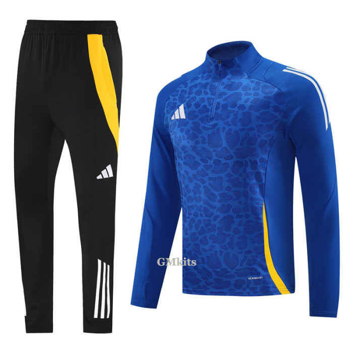 2024 AD Fancy blue Half Pull Tracksuit #AB08 (半拉链)