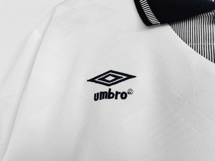 1990 England Home Retro Soccer Jersey