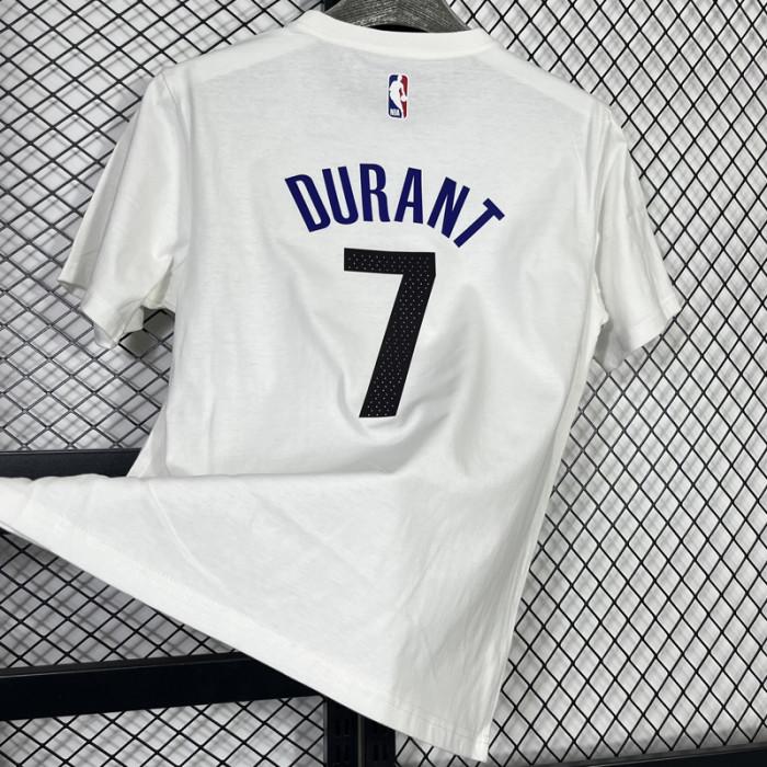 T250 Nets DURANT #7 White High Quality Casual T-Shirt