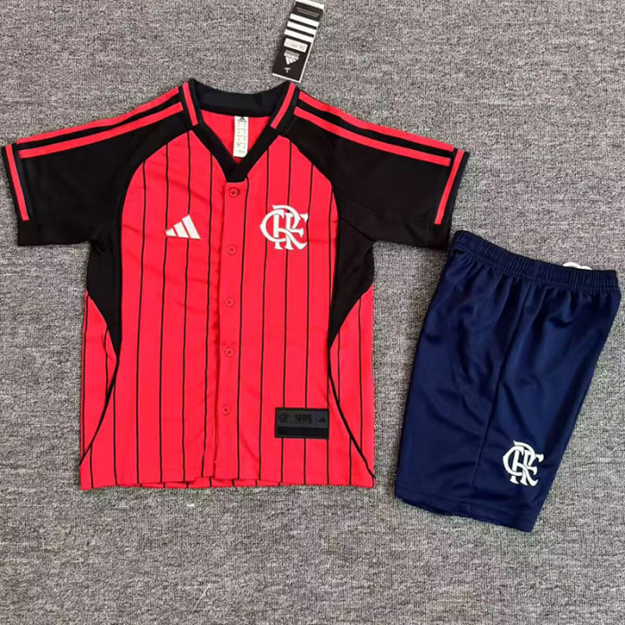 2025-26 Flamengo Red Casual Edition Kids BaseballJersey