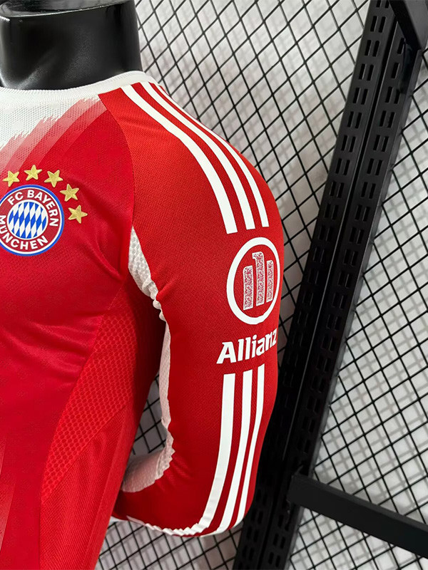 25-26 Bayern Home Long Sleeve Player Version Soccer Jersey (长袖球员)