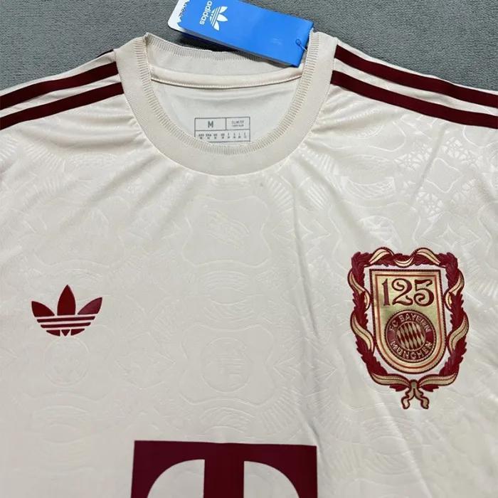 24-25 Bayern Apricot 125th Anniversary Fans Soccer Jersey *杏色