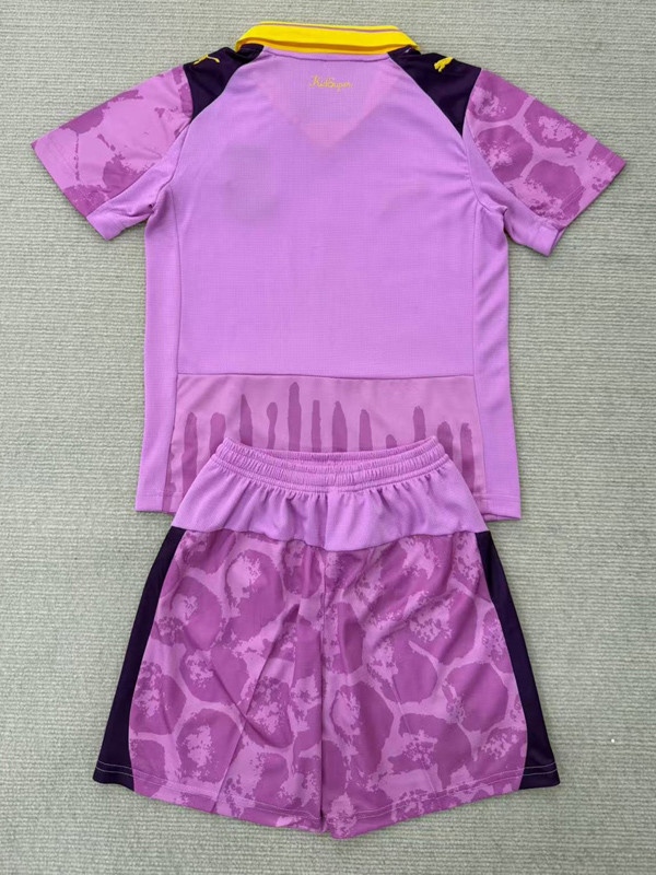 2025-26 Dortmund Pink Goalkeeper Kids Soccer Jersey