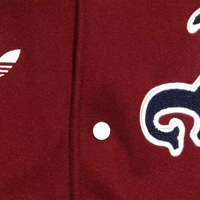2025-26 ARS Brown Red Cotton Baseball Jacket