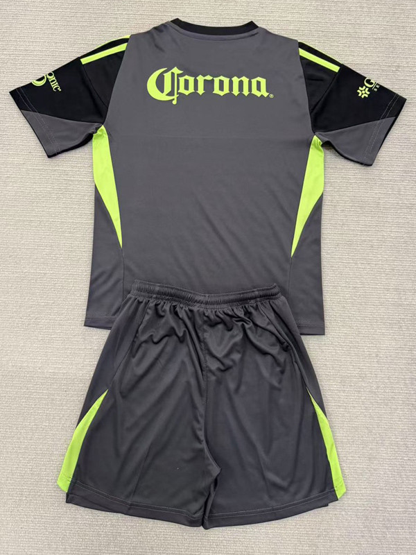 2025-26 Club America Black GoalKeeper Kids Soccer Jersey