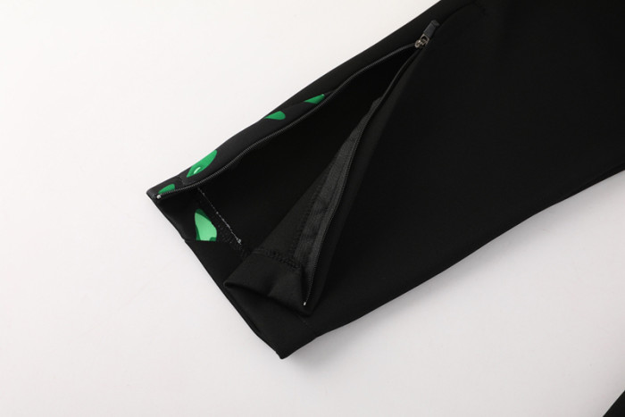 24-25 Nigeria Black Green Jacket Tracksuit #01