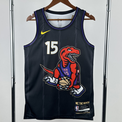 24-25 Raptors CARTER #15 Black City Edition Top Quality Hot Pressing NBA Jersey