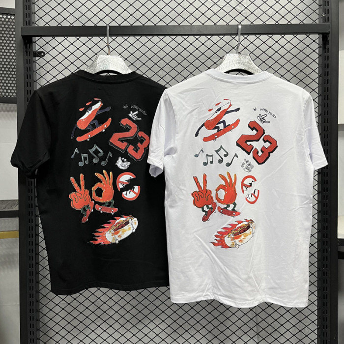 T266 Jordan Black High Quality Casual T-Shirt