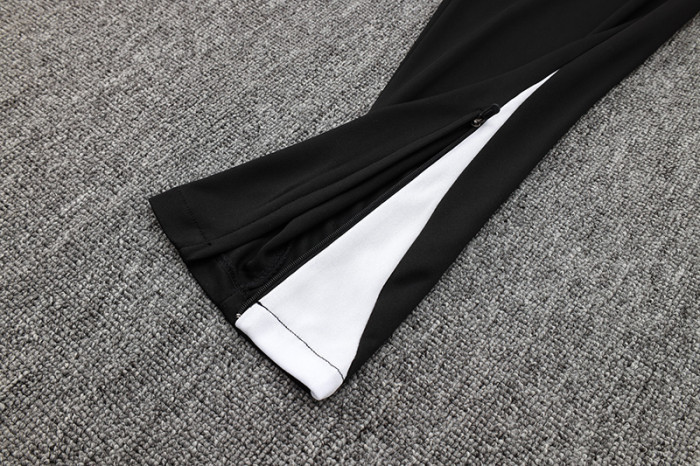 24-25 NK Black Kids Half Pull Tracksuit #05(童装半拉链)(白色领)