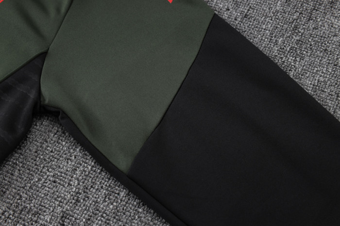 2025-26 Bayern Dark green Kids Half Pull Tracksuit#E2546(童装)(半拉链)