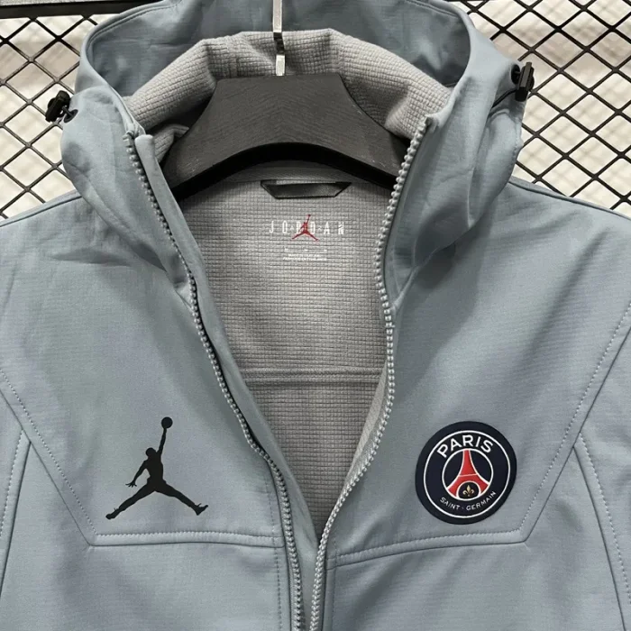 2025-26 PSG Jordan Light blue Outdoor Jackets #L6607软料