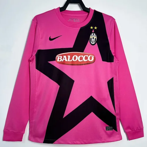 2011-2012 JUV Pink Long Sleeve Retro Soccer Jersey (长袖)