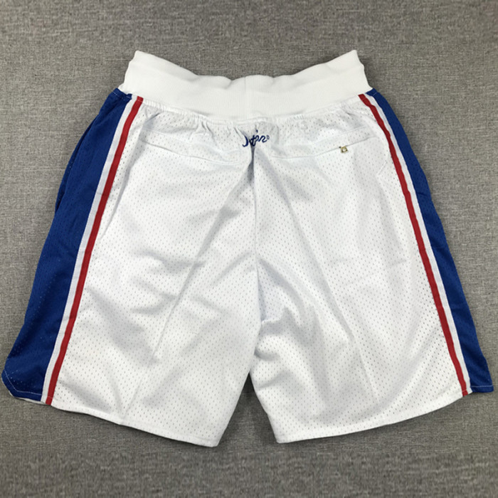 76ERS Justdon White City Edition Top Quality NBA Pocket Pants * 76人队