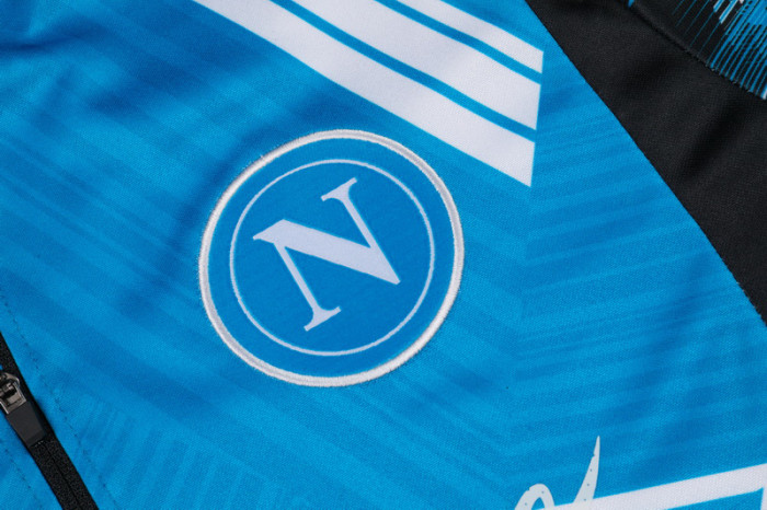 24-25 Napoli Blue Kids Half Pull Tracksuit (童装)(半拉链)