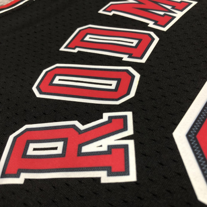 1998 BULLS RODMAN #91 Black Retro Top Quality Hot Pressing NBA Jersey