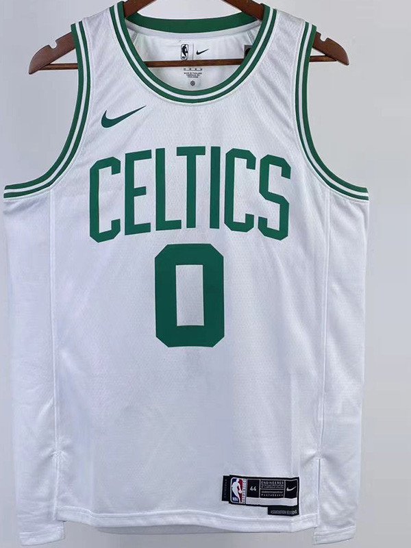 22-23 CELTICS TATUM #0 White Top Quality Hot Pressing NBA Jersey