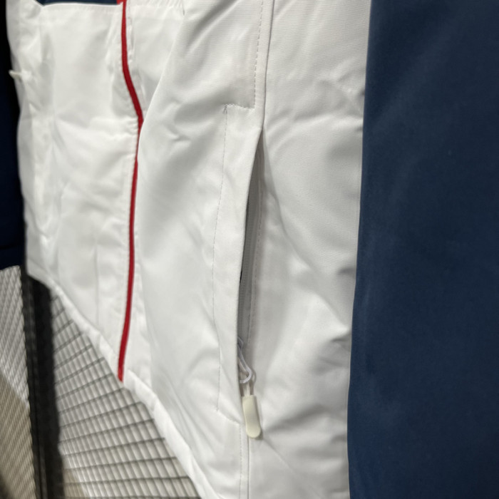 24-25 PSG Jordan Cotton Thickened warm Blue White Outdoor Jackets #P7加棉冲锋衣