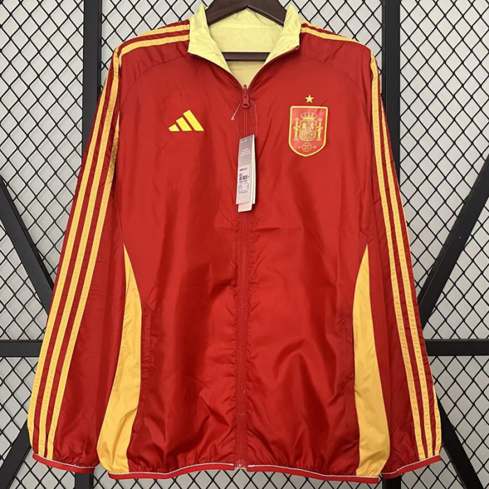 24-25 Spain Red & Yellow Double Sided Windbreaker (双面风衣)