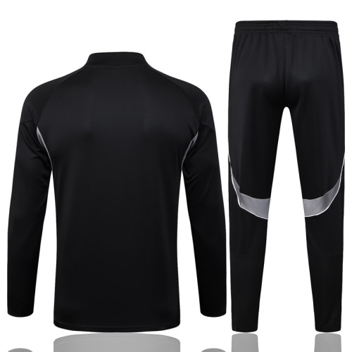 25-26 Argentina Black Kids Half Pull Tracksuit #E25130(童装)(半拉链)