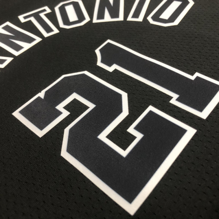 22-23 SA Spurs DUNCAN #21 Black Top Quality Hot Pressing NBA Jersey (Retro Logo)