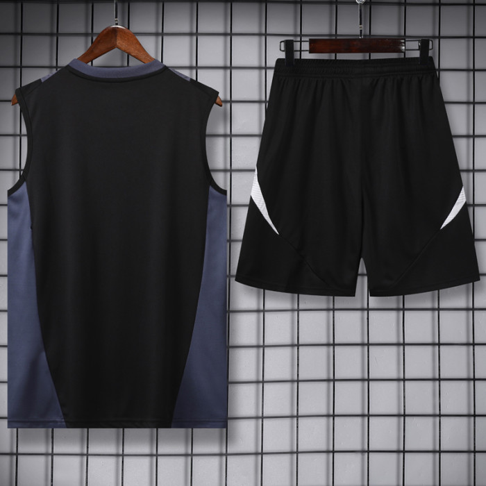 24-25 Man Utd Black Tank top and shorts suit