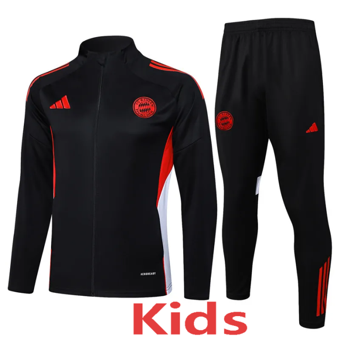 2025-26 Bayern Black Kids Jacket Tracksuit #E2550(童装）