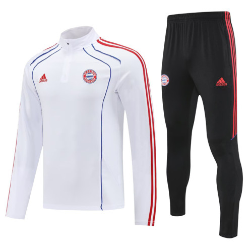 25-26 Bayern White Half Pull Tracksuit (半拉链)