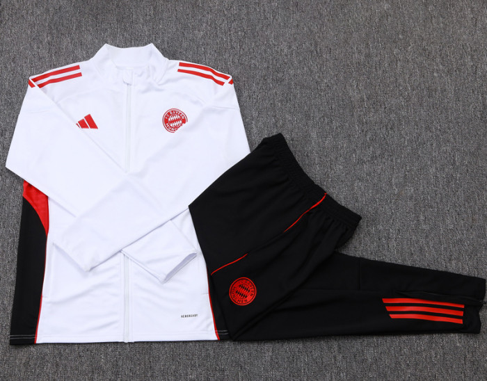 2025-26 Bayern White Kids Jacket Tracksuit #E2595(童装）