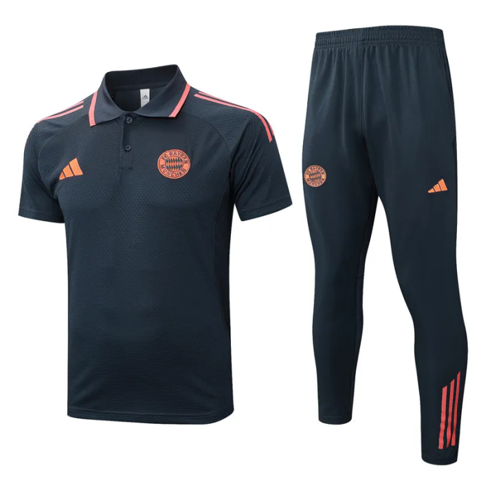 2025-26 Bayern Dark gray Polo Tracksuit #C2544