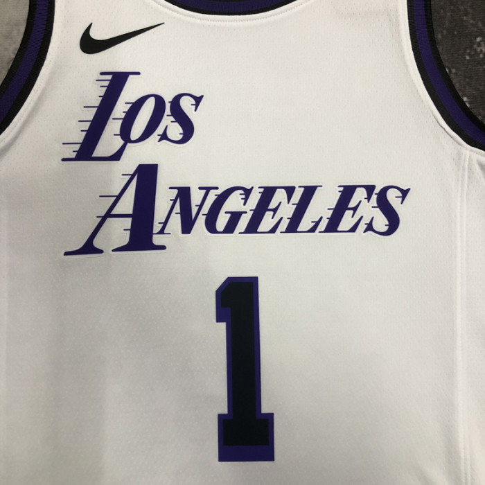 22-23 LAKERS RUSSELL #1 White City Edition Top Quality Hot Pressing NBA Jersey
