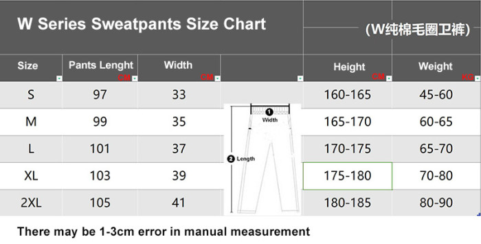 W2纯棉卫裤 UA Black Top Quality Sweatpants (Have Pocket)