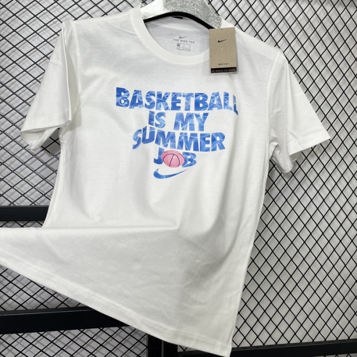 T208 NK White High Quality Casual T-Shirt