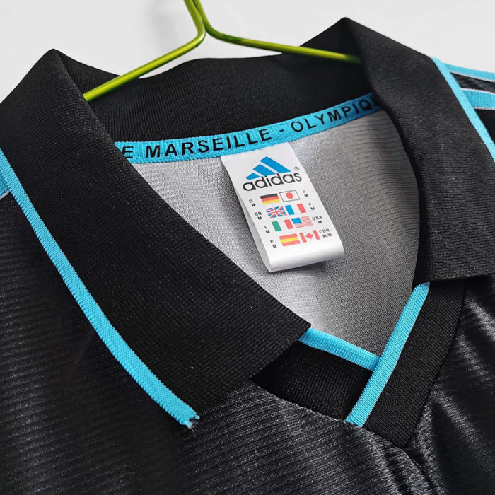 1999-2000 Marseille Away Black Retro Soccer Jersey