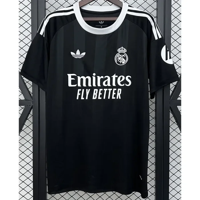 25-26 RMA Black GoalKeeper Fans Soccer Jersey