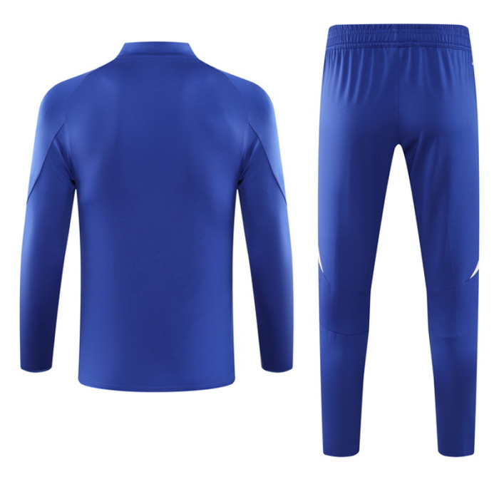 2024 AD Blue Kids Half Pull Tracksuit (童装)(半拉链)