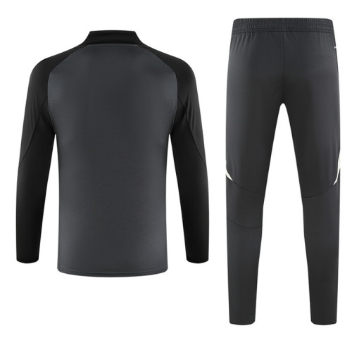 24-25 Man Utd Dark gray Half Pull Tracksuit (半拉链)