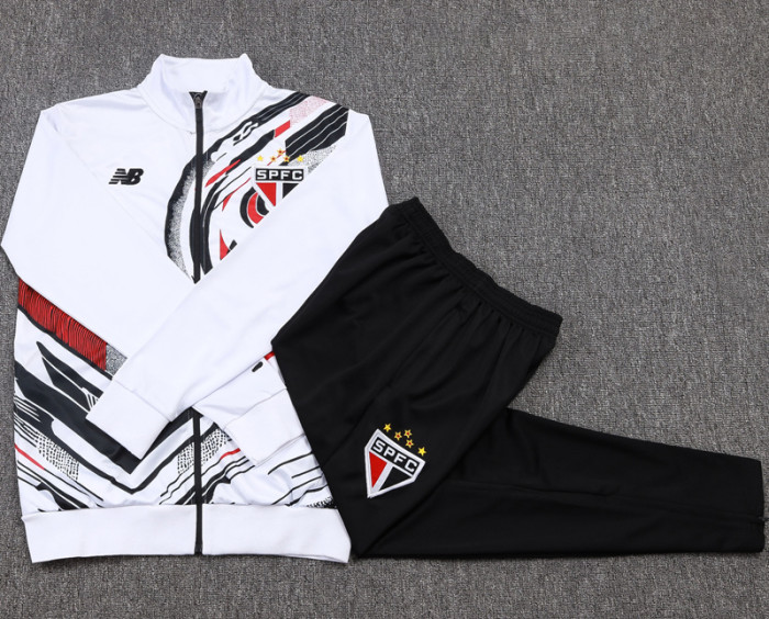 2025-26 Sao Paulo White Jacket Tracksuit #A2574