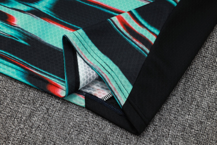 25-26 Portugal Black green Half Pull Tracksuit #B2507(半拉链)