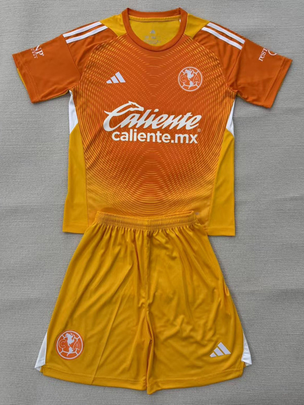 2025-26 Club America Orange GoalKeeper Kids SoccerJersey