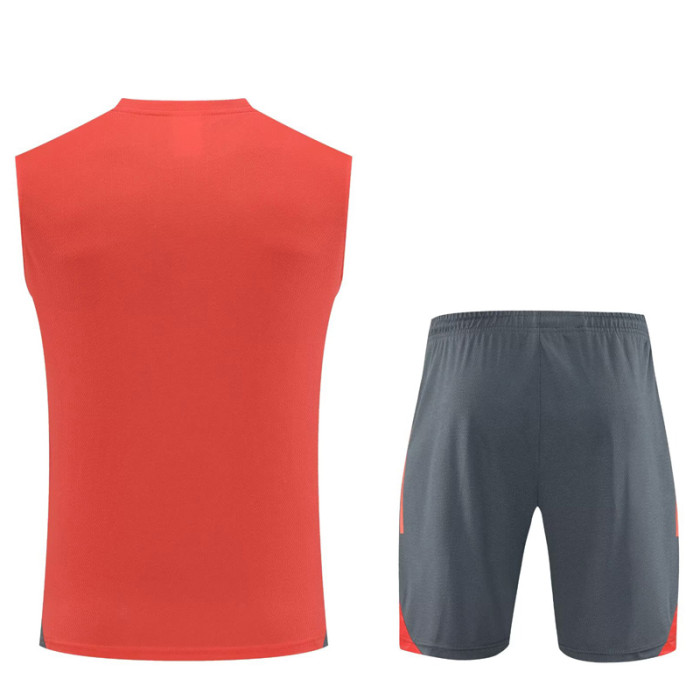 2025-26 Bayern Orange Tank top and shorts suit